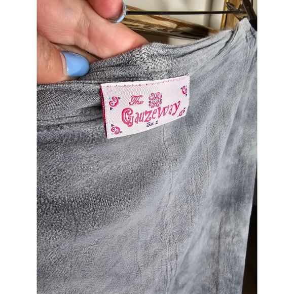 The Gauzeway Grey Washed Midi Skirt Ladies size 1= small/ medium - Picture 3 of 8